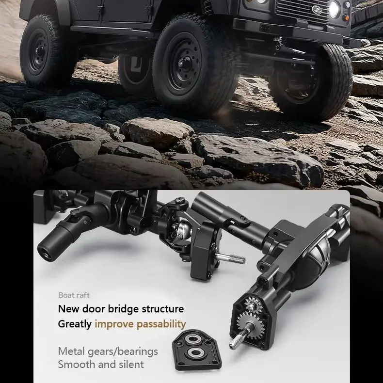 MN111C 4WD RC Car 1:18 Full Scale 2.4G Remote Control Car Land Rover Defender Simulation Truck Climbing Off-Road RC Toys As Gift view 5