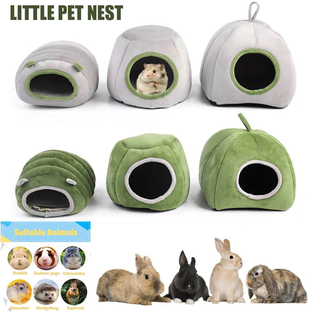 

Гнездо для морской свинки, убежище, дом для среды обитания, мягкая кровать для хомяка, дом, зимняя белка, еж, кролик, шиншилла, ветрозащитное и теплое гнездо