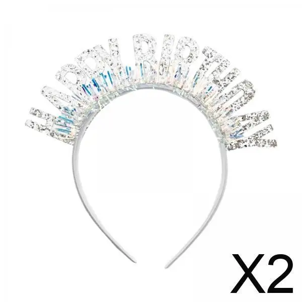 2x Gelukkige Verjaardag Hoofdband Verjaardag Haar Kroon Hoepel Verjaardag Tiara Gelukkige Verjaardag Haarband voor Feest Vakantie Cadeaubenodigdheden Tieners