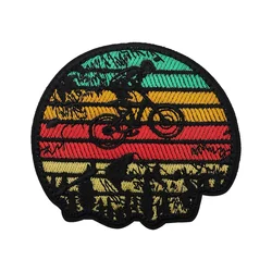 Mountainbiken MTB Patch Klittenbanden Klittenband Sticker Sluiting - Geborduurde Badge voor Outdoor Extreme Sport Rugzak DIY