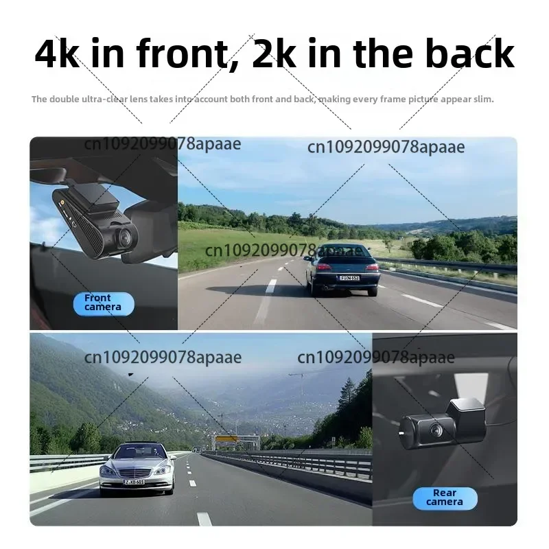 

4K Dual Dash Cam Front and Rear, Night Vision, 170° Wide Angle, HDR, G-Sensor, Loop Recording, Parking Monitor, WDR, Waterproof