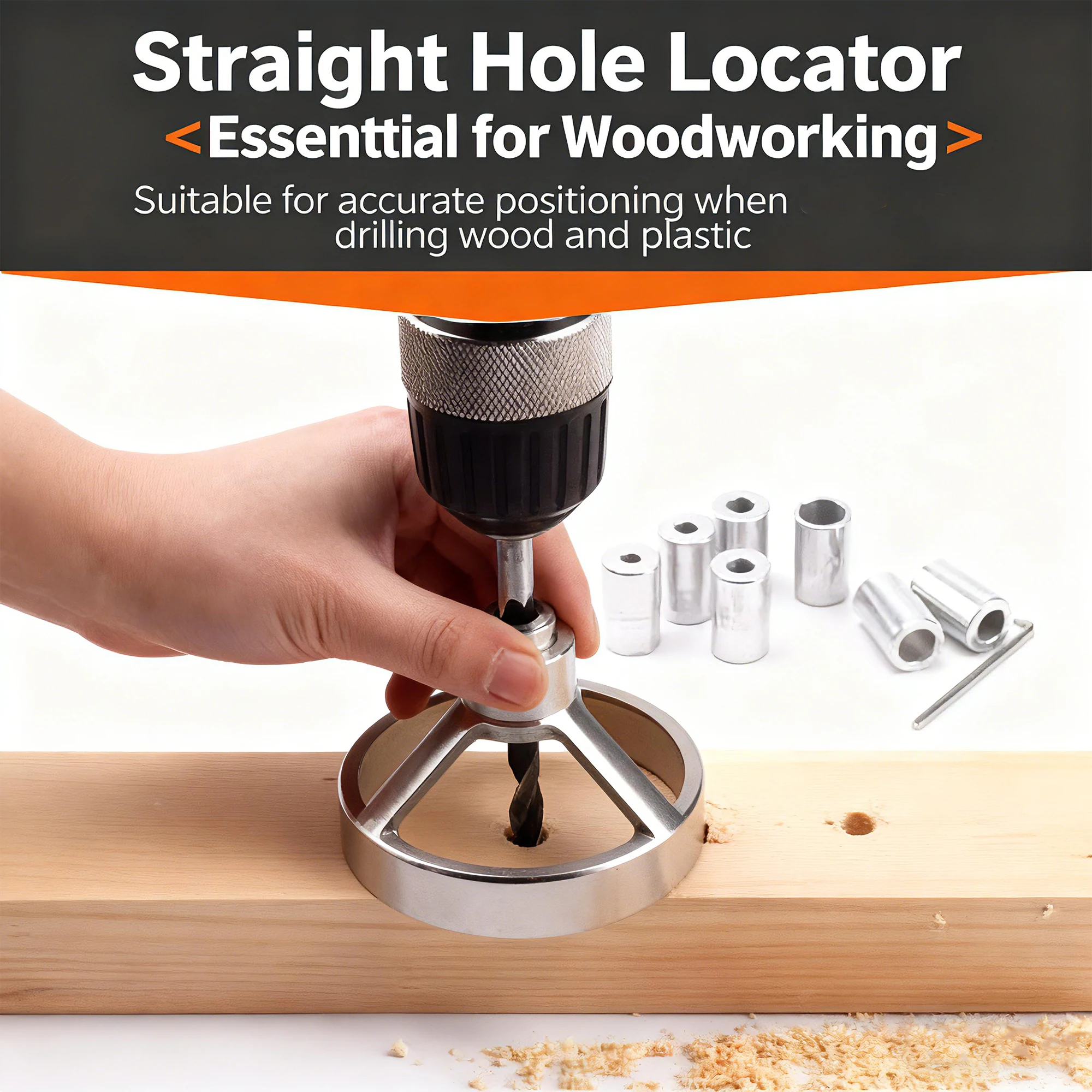 Kit de plantilla de perforación de madera todo en uno |     Perfecto 90 °     Agujeros Rectos para Pasantes, Tenons y Carinería |     Incluye brocas