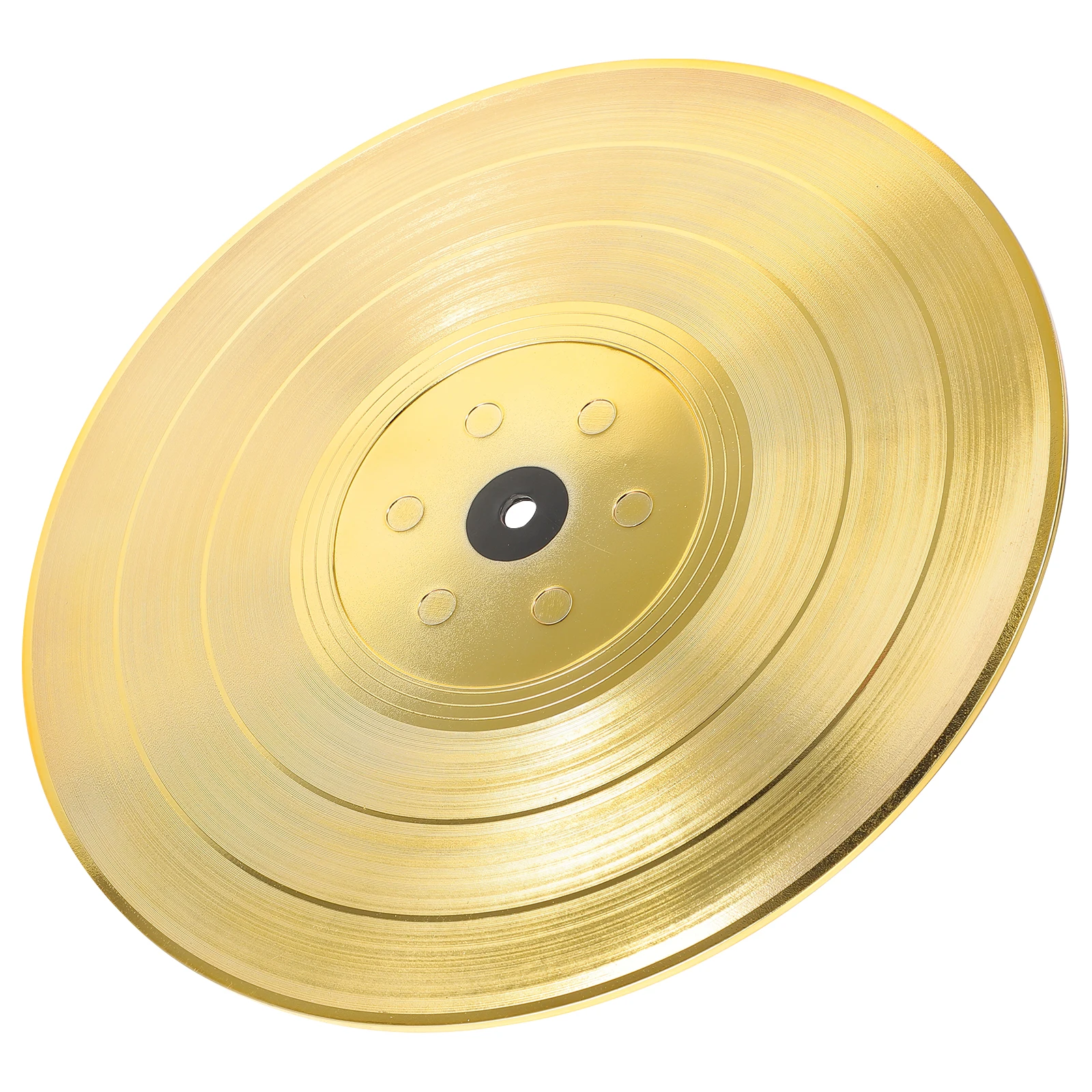 

Gold Plated Record Coasters 22CM Vinyl Mats Anti-Skid Cup Pads Practical Home Kitchen Protective Desk Mats Travel