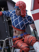 Anime JOJO 5 JoJo's Bizarre Adventure Cosplay Guido Mista Cosplay Costume Hat Top Sweater Cosplay Costume Golden Wind