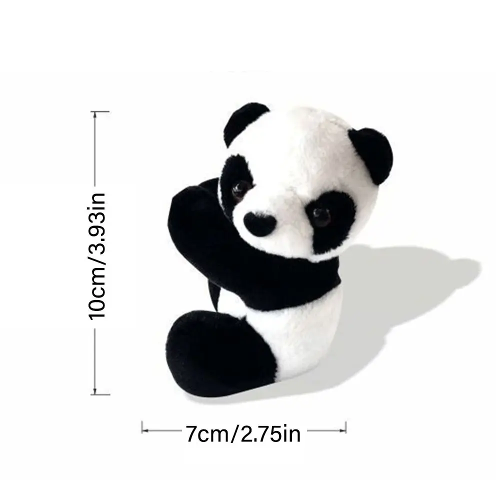 Schwarz weiß Pflanze Topf Ornament niedlichen Anhänger Plüsch Tier Spielzeug ausgestopfte Puppe Vorhang Klemme Mini umarmen Panda Clip