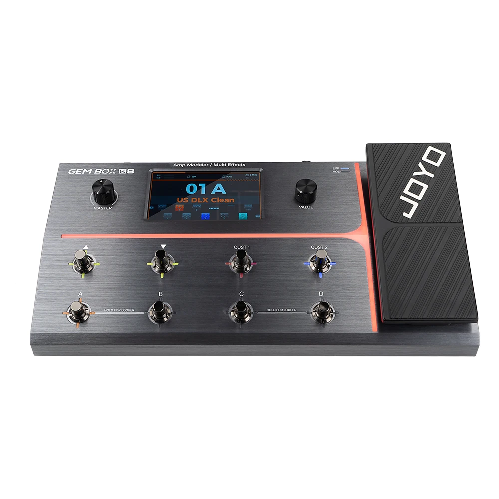 

JOYO GEM BOX K8 Гитарный мультиэффектный процессор с задержкой реверберации, педаль выражения, стерео LOOPER 60 s, 400 предустановленных слотов для хранения