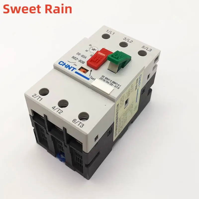 1pcs CHINT Manual Motor Starter NS2-80B 16-25A 25-40A 40-63A 56-80A Motor protector starter Circuit Breaker