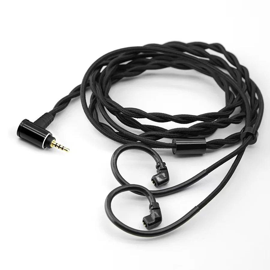 100% สายหูฟังไฮไฟ QDC 2.5มม./3.5มม./4.4มม. สายทองแดงบริสุทธิ์99.999% Kz EDX ZSN QKZ สำหรับเปลี่ยนหูฟัง