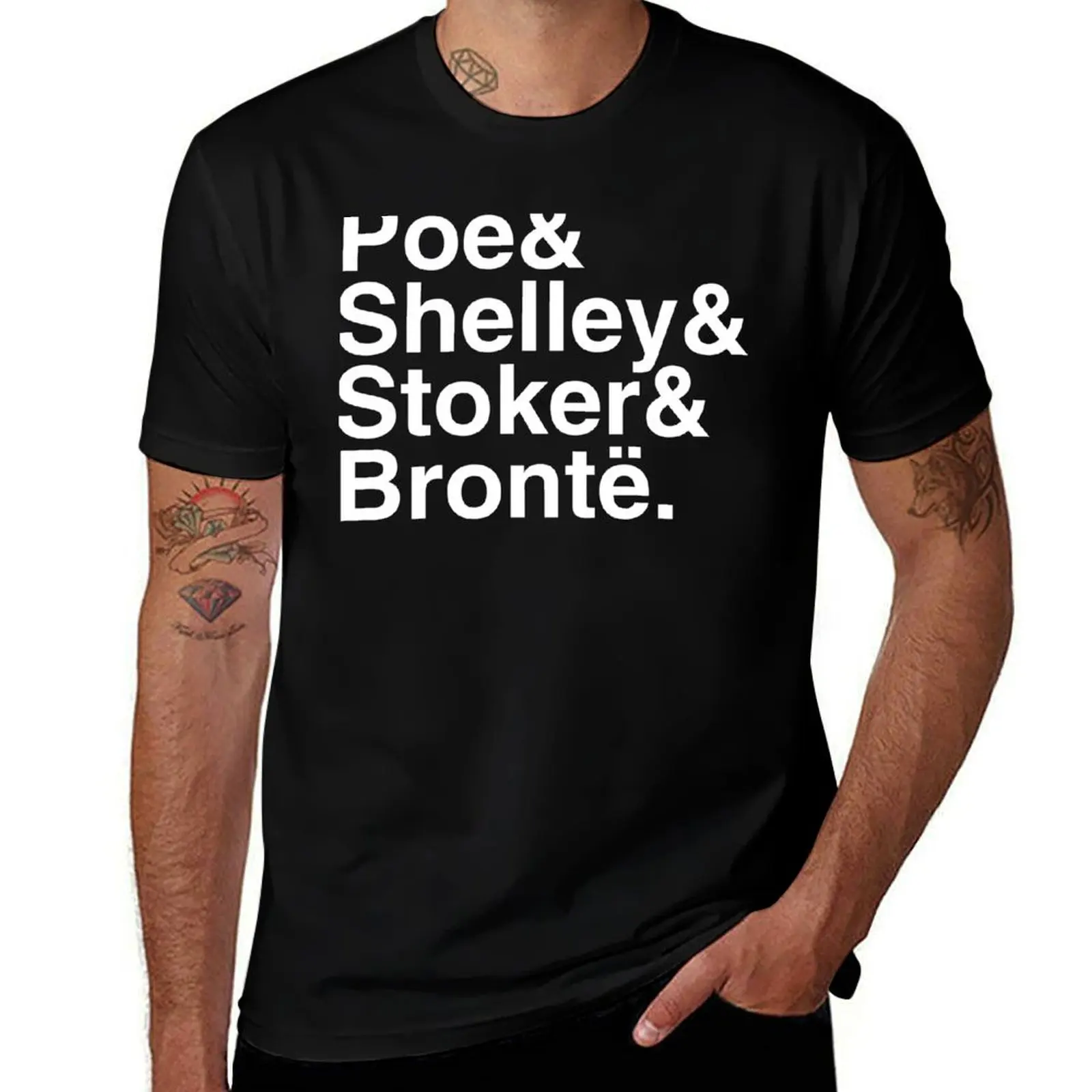 Classic Gothic Authors Four Names T-Shirt man t shirt luxury T-Shirt