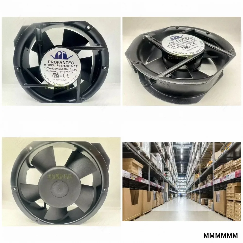TT  1PCS P1175HBT-ET 172*50MM 110-120V 0.12A 17.2CM Plug-in Cooling Fan