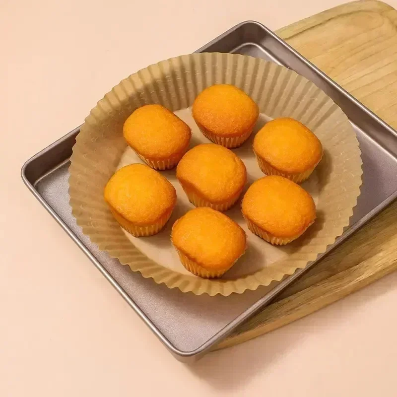 50/30 Stück Küchenzubehör Luftfritteuse Papier Küchenutensilien Einweg quadratisch rund Gebäckformen BBQ Platte Antihaft-Pad – Detail 8