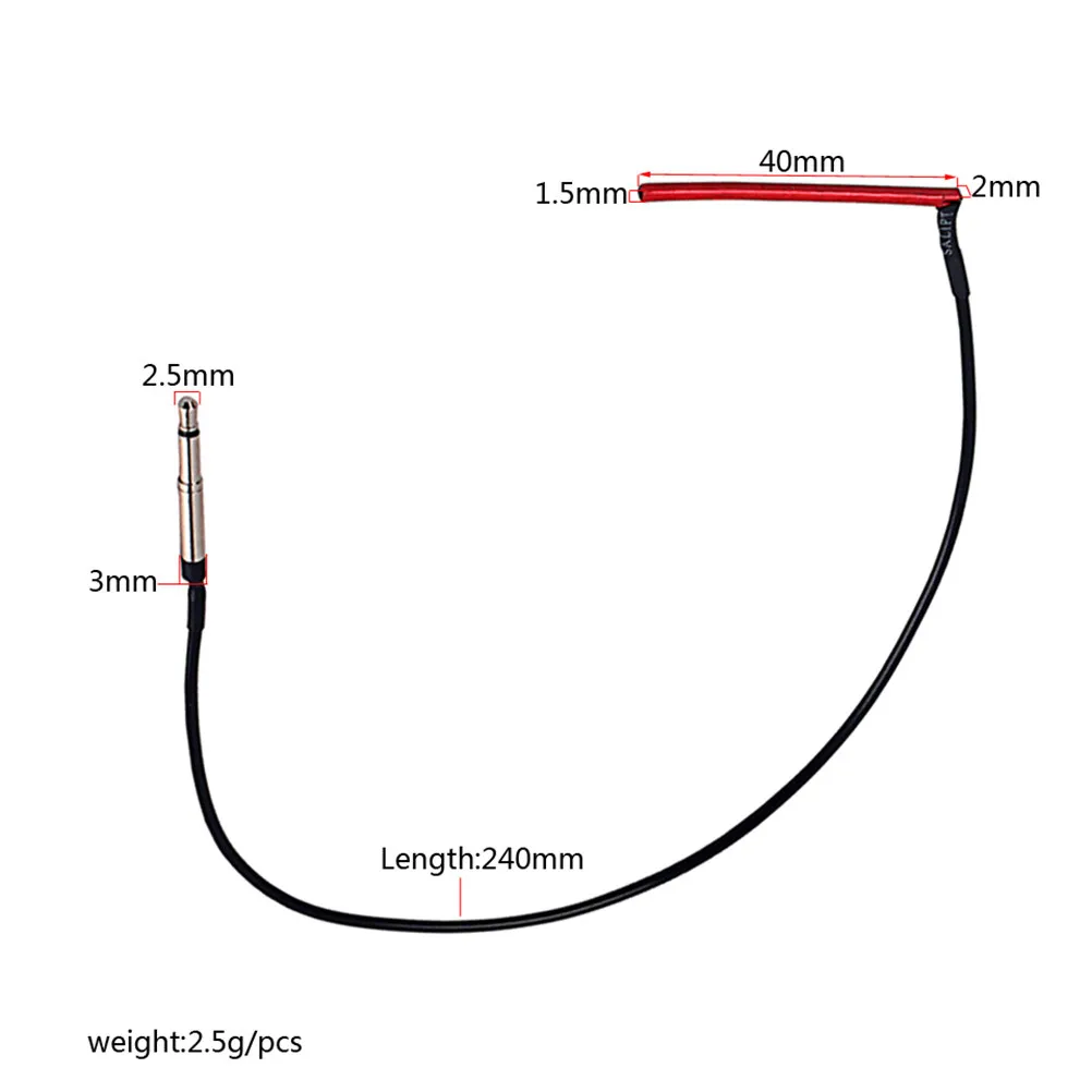 Black Guitar Pickup Stick Passive Piezo Saddle Transducer for Acoustic Classical Guitar High Sensitivity Pickup Stick for Bass