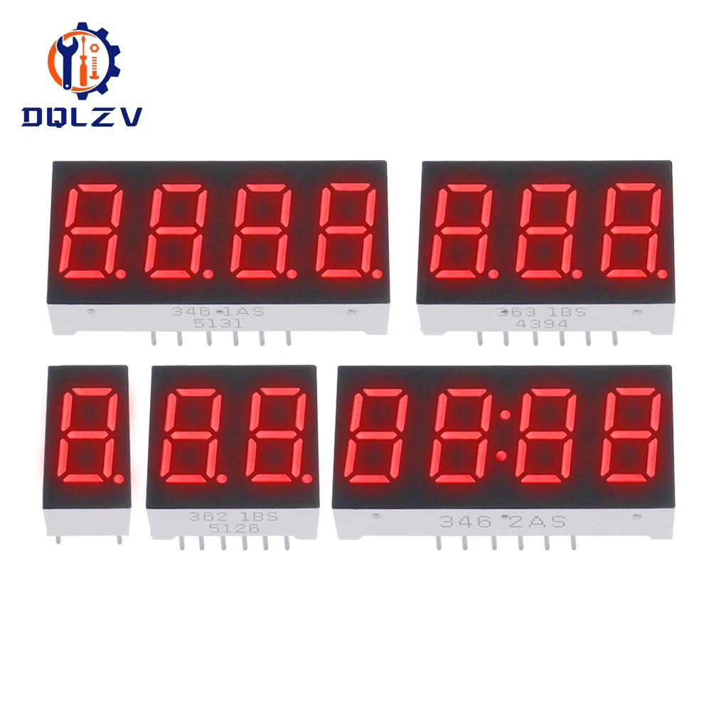 5PCS 0.28 0.36 0.4 0.56 Inch Digital Tube LED Display 1Bit 2Bit 3Bit 4Bit Display Common Anode / Cathode 7 Segment Connector