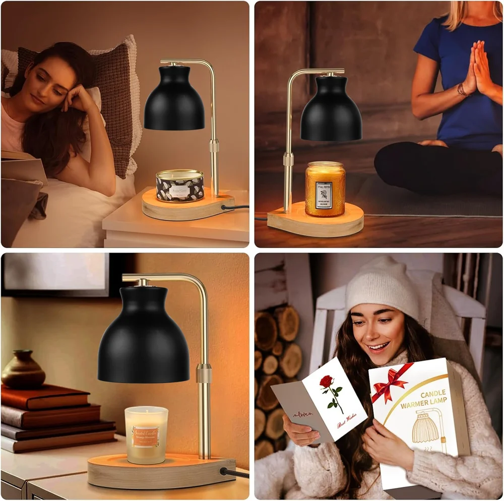 Candle Warmer Lamp Electric Timer Candles Warming Light Height Adjustable Dimmable Warmers Modern Home Decor Table Lights - view 6