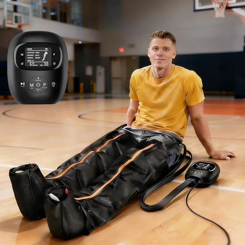 Air Compression Leg Recovery Boots 60-220mmHg Rechargeable Lithium Battery DVT Prevention Massager
