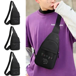 2022 Trend Borsttas Voor Mannen Canva Sport Crossbody Mannen Schoudertas Mobiele Telefoon Borst Tas Constellation Patroon Gedrukt Handtas