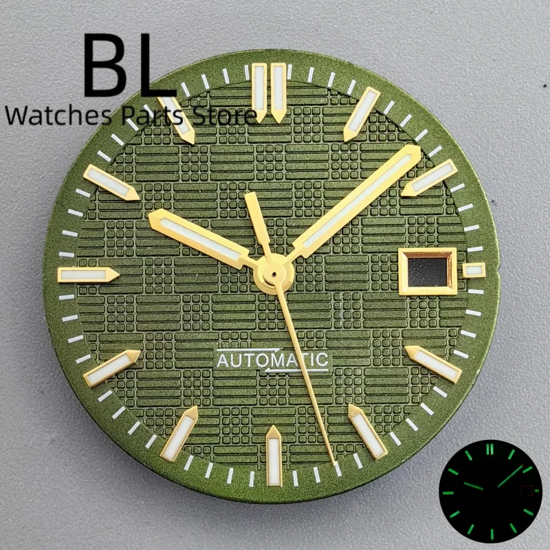 BLIGER 31mm Engineer Style Sterile Texture Watch Dial Watch Hands With Green Luminous Suitable For NH35 Movement Watch Accessory