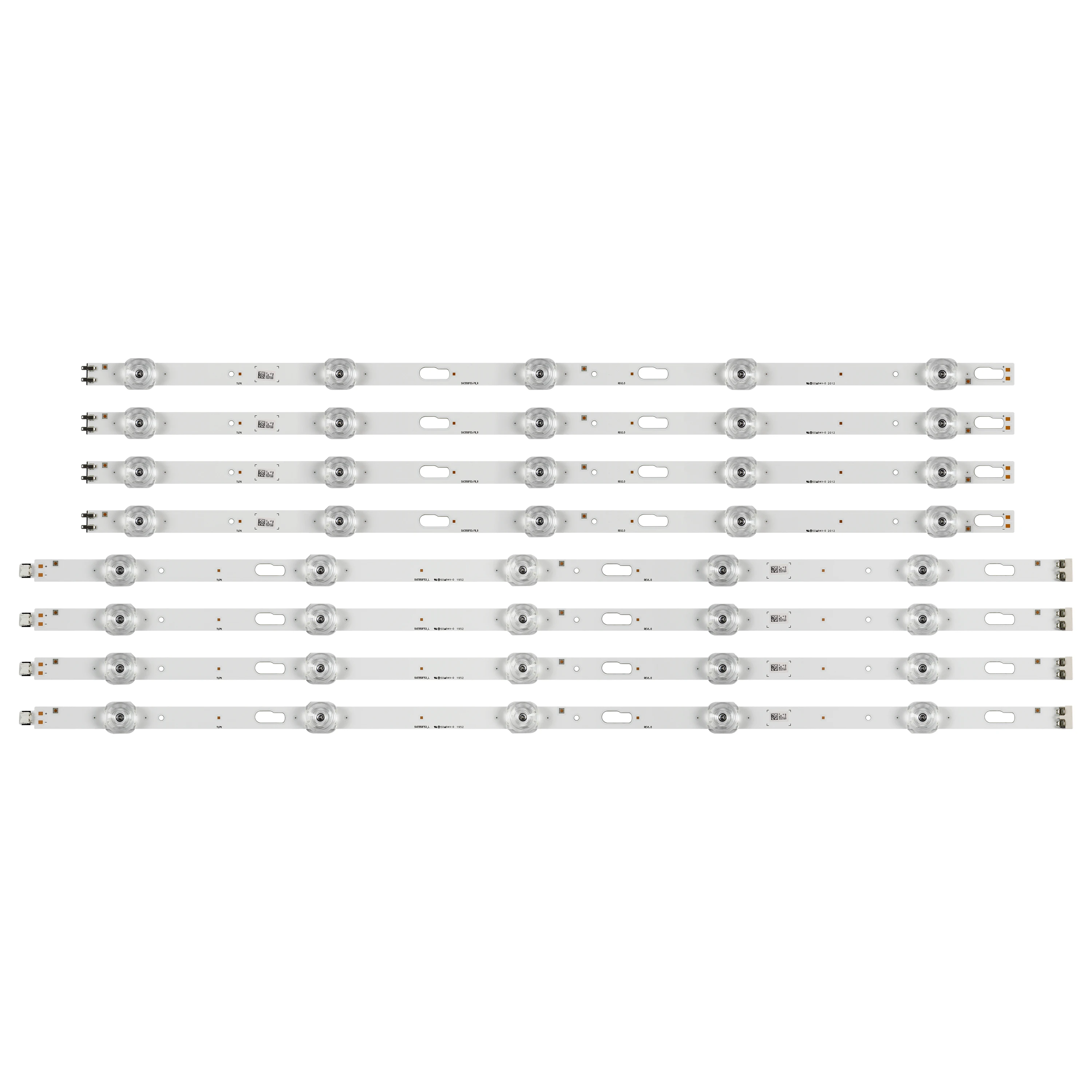 LED strip(8) for Samsung UN55TU8200 UN55TU7000 UE55TU7105K UE55TU7005K V0T7-550SMA-R0 V0T7-550SMB-R0 LM41-00907A LM41-00908A