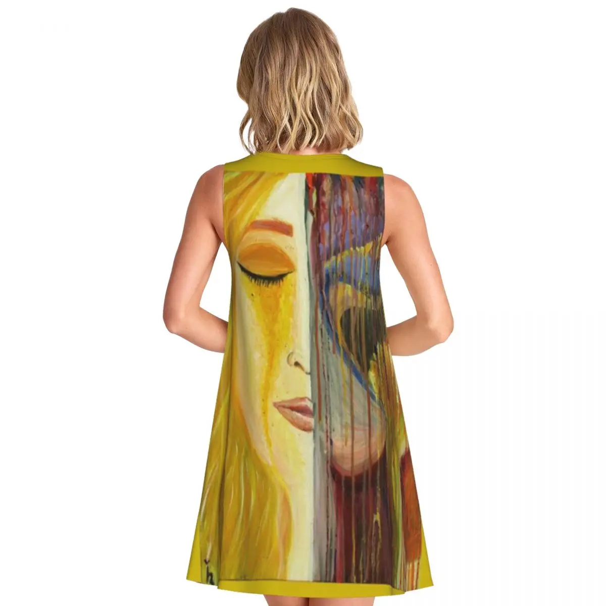 Pain Relief Women's Sleeveless Girlfriends Outing Winter Dress Hippie Plus Size Dress