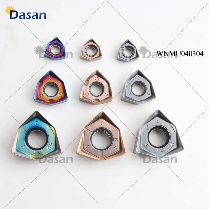 10pcs Dasan WNMU040304 DM9030 WNMU XNEX040308 Blade Face Milling Inserts Cermet Tungsten Carbide Cutter Lathe Turning Tool