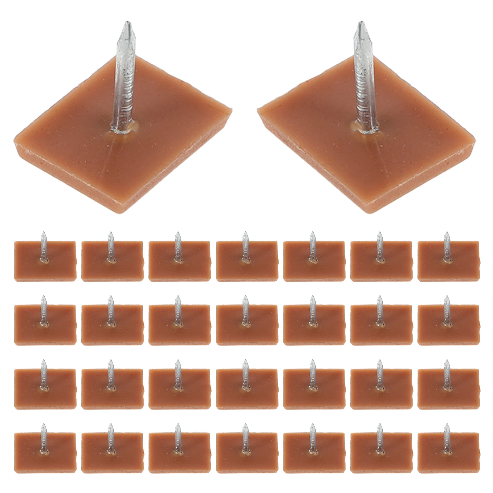30 peças almofadas retangulares para pernas de móveis, unhas de plástico para pés, anti mesas, cadeiras, deslizamentos de metal, piso de vinil, fácil