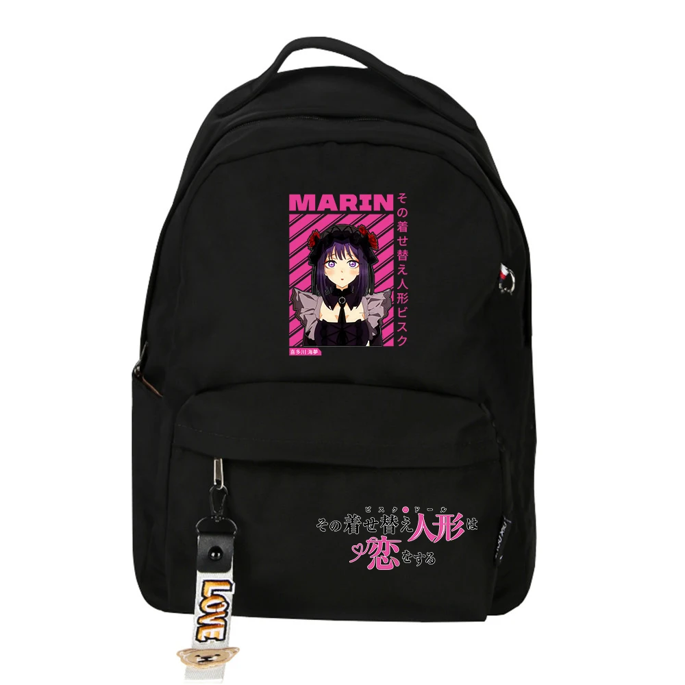 My Dress-Up Darling Girls Kawaii School Bags Cartoon Women Travel Backpack Pink Bookbag Cute Laptop Bagpack Nylon Rucksack