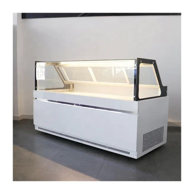 Service Over Counter Cooler For Deli Food Remote Display Counter Cabinet For Deli Food Fruit And Vegetable Beverage Beef Pork