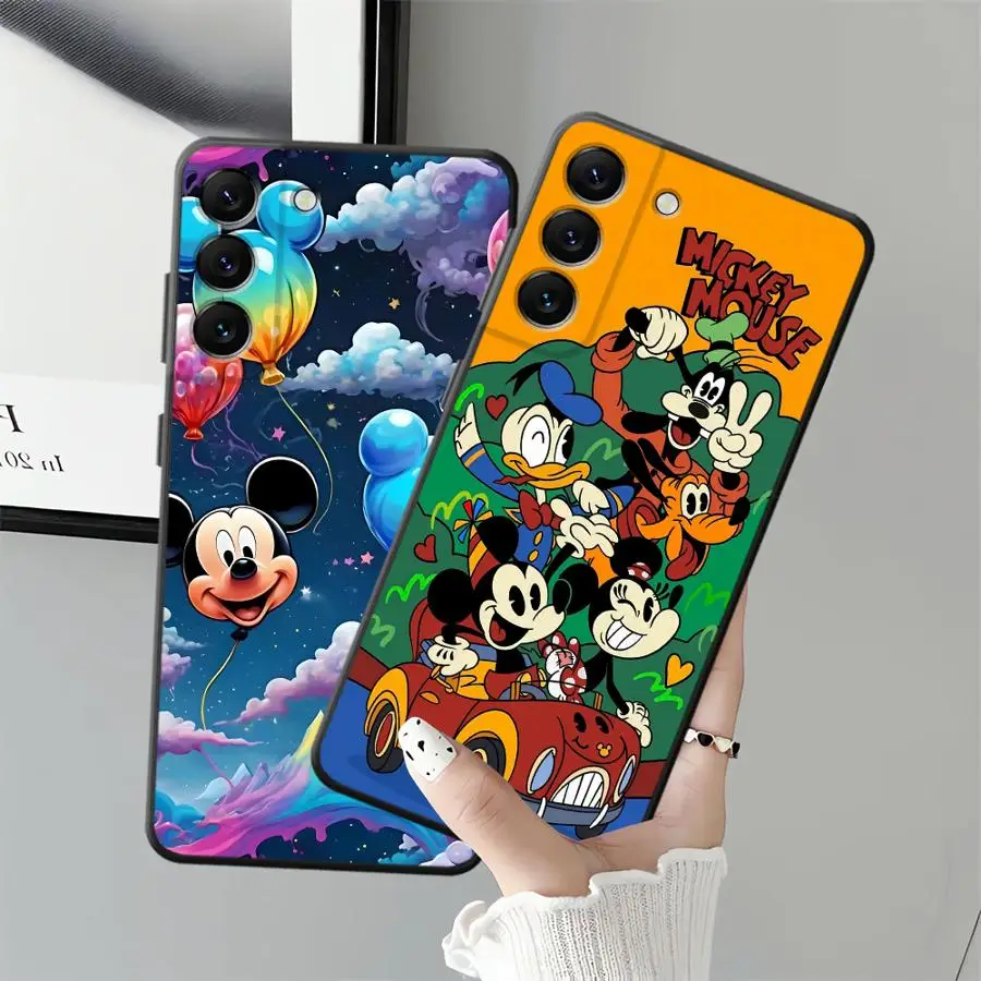 حافظة كارتون ديزني ميكي لهاتف سامسونج جالاكسي A05 A06 A01 A02 A07 A10 A20 نوت 20 Ultra 9 10 A04 A50 A70 A03 A30 A40 ظهر ناعم
