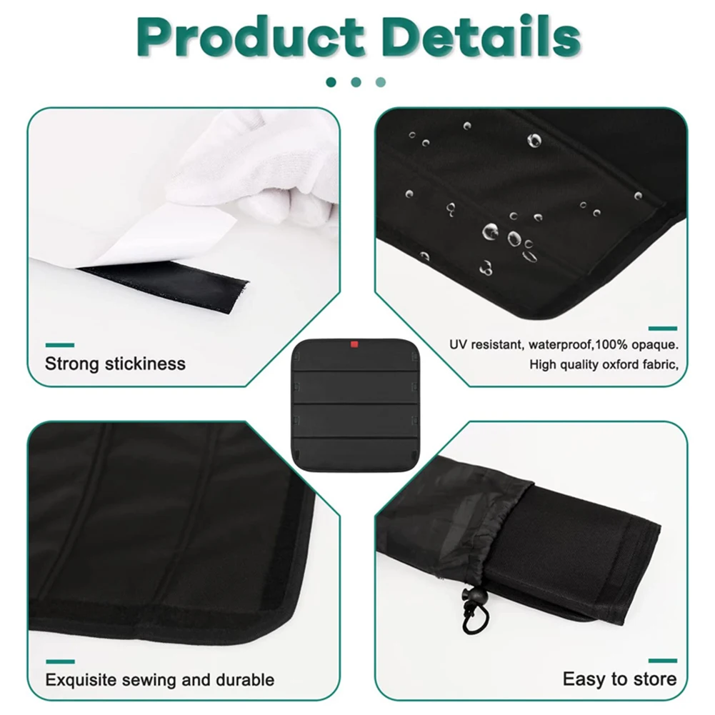 Blackout Cover Waterproof RV Skylight Insulator Cover Foldable Travel Trailers Sun Shade Car Sun Screen for RV Camper Motorhome