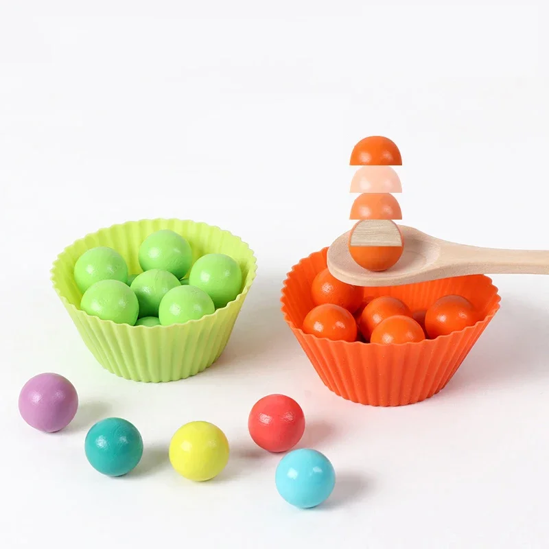 Giocattoli educativi per bambini Montessori Puzzle in legno da tavolo Gioco di matematica Giocattoli Mani Allenamento del cervello Clip Perline Precoce per i bambini