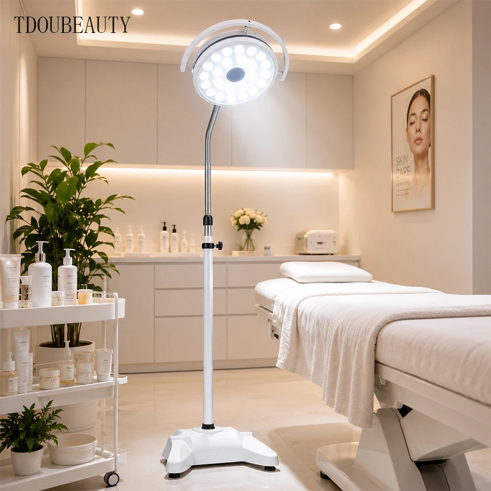 24-Hole LED Veterinary Examination Light, Movable Vertical Pet Operating Shadowless Lamp for Dental Clinic, Animal Surgical