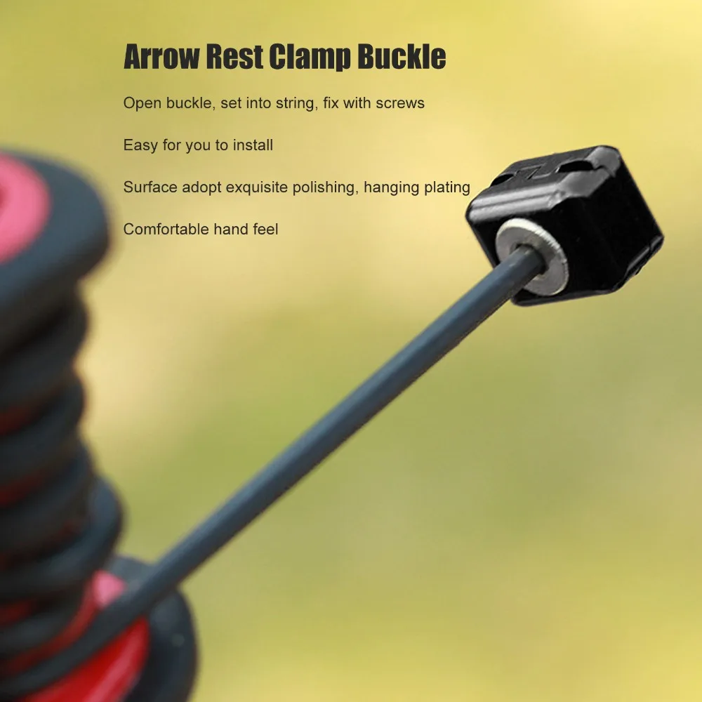 Rugged Aluminum Alloy Arrow Rest Cable Clamp Vibration Reduction Bowstring Adjustment Knob Drop Away Arrow Rest for Compound Bow
