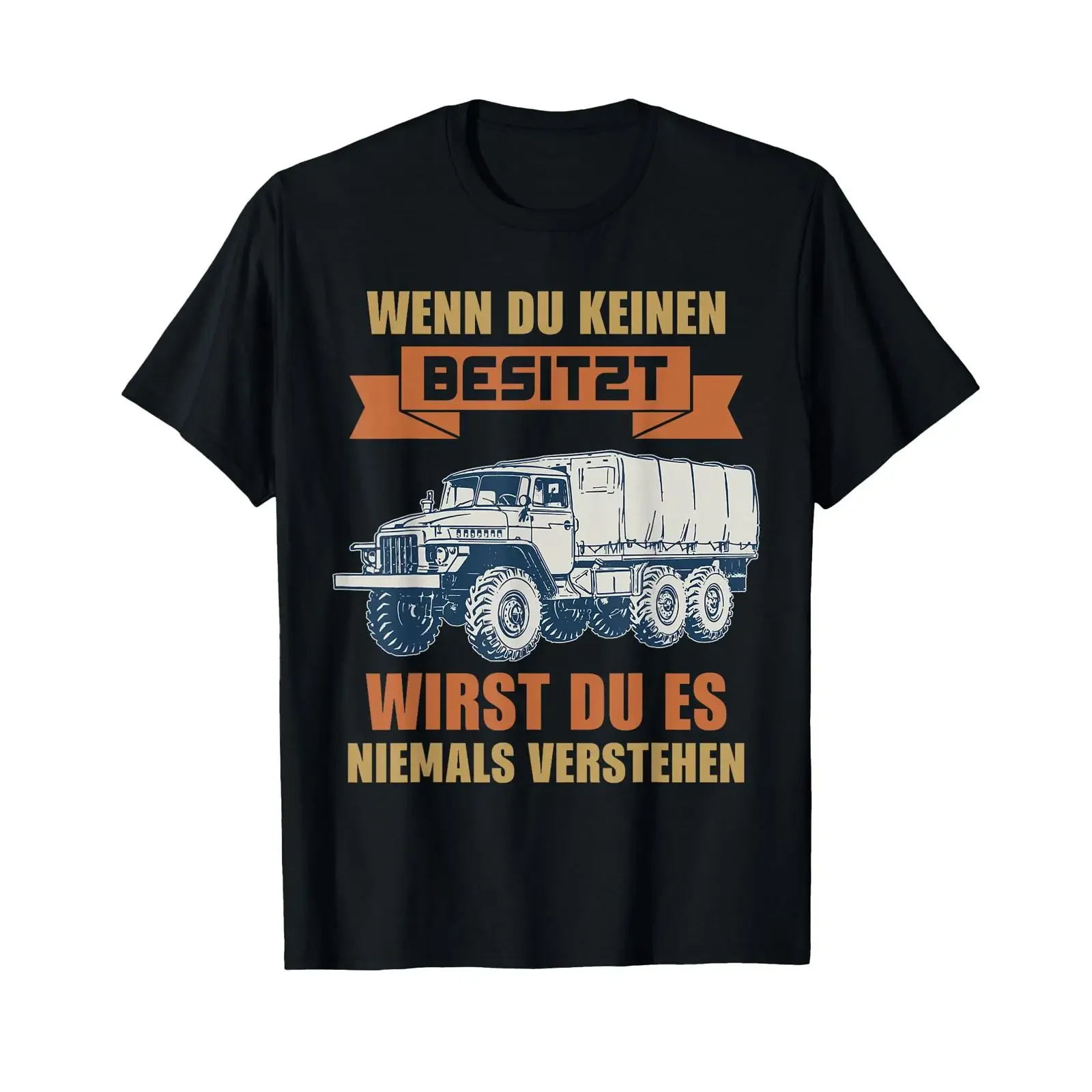 Ural 375 T Shirt for Trucks Offroad East Germany Military Slogan vintage Washed Casual homme Stretched Comfortable Soft