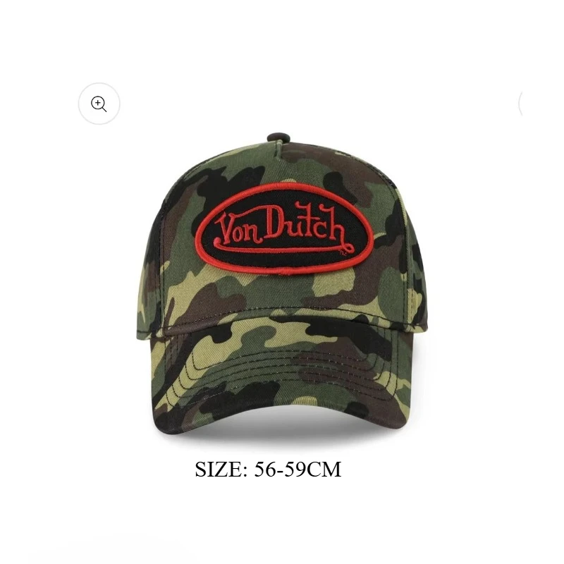 Casual Fashion VON Baseball Cap Breathable Shade Alphabet embroidery Sunblock Mesh Embroidered DUTCH Trucker Hat