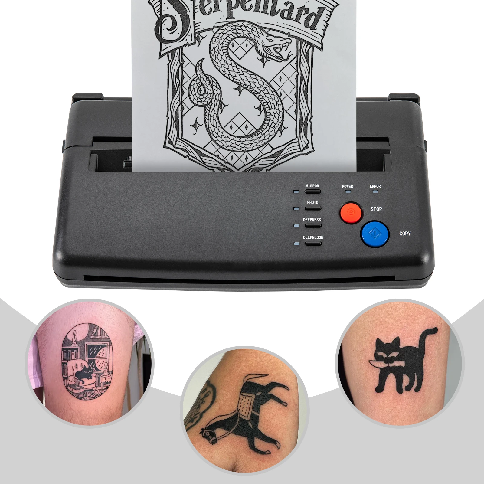 AC 110-220V Tattoo Transfer Machine Anti-slip Tattoo Stencil Transfer Copier Printer US Standard