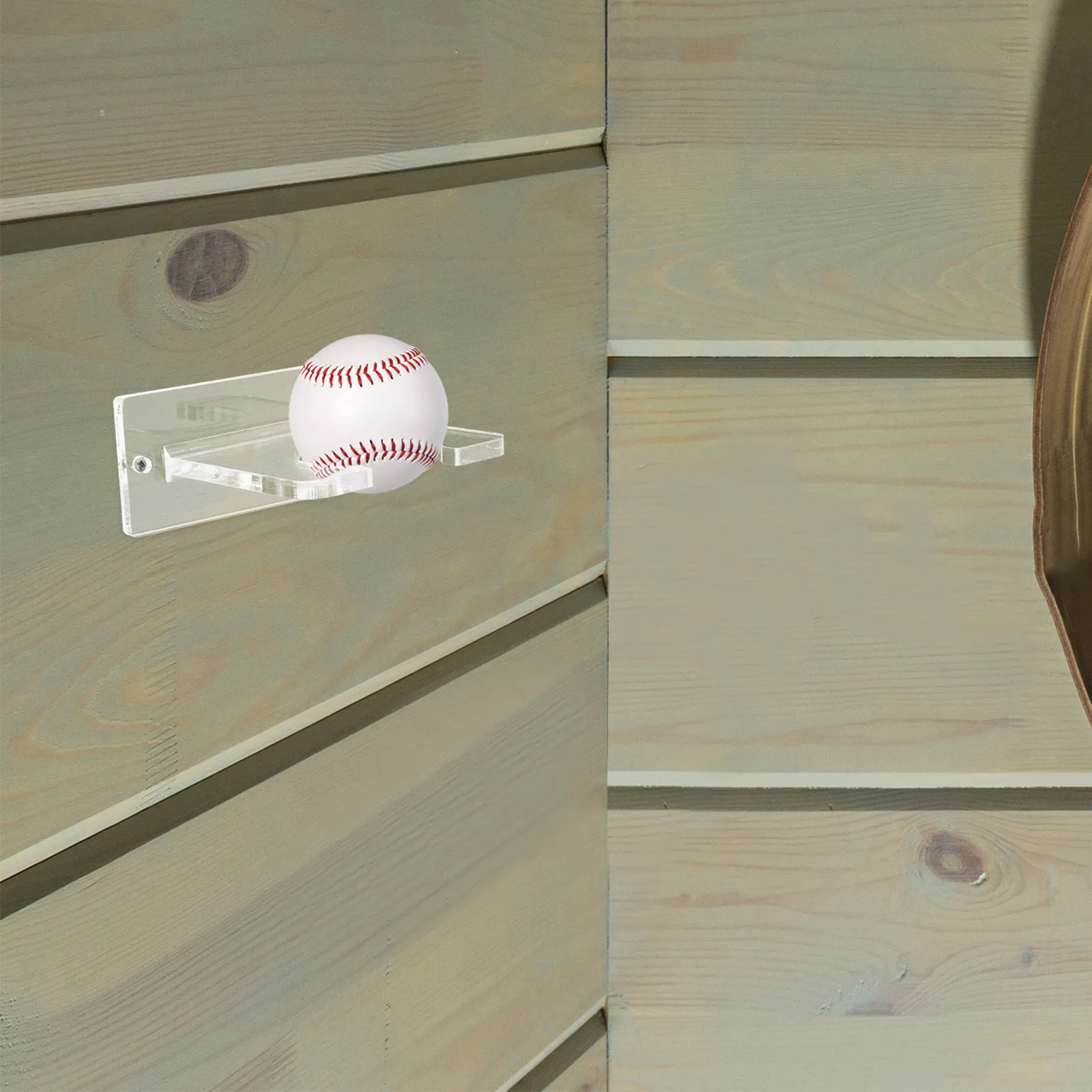 Transparent Acrylic Baseball Bat Holder Wall Mounted Vertical Softball Bat Storage Display Stand Wall Softball Bracket
