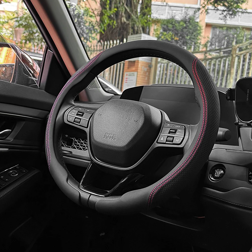 For Audi A1 8X A3 8L 8V 8P 8Y S3 A4 B6 B7 B8 B9 S4 A5 A6 C5 C6 C7 C8 TT 8N 8J Q3 Q5 8R  Q7 Car Steering Wheel Cover Accessories view 3