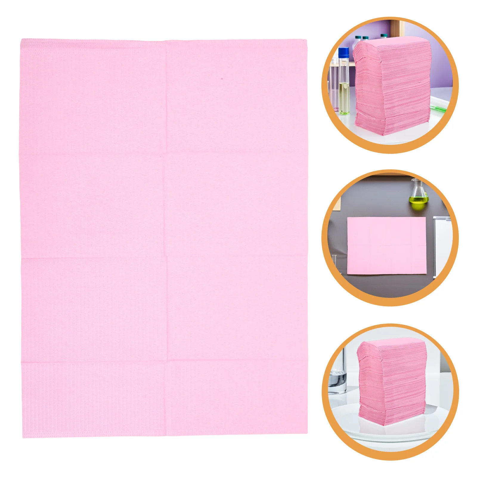 

125Pcs Disposable Dental Bibs Absorbent Waterproof Paper Bibs for Tattoo Studios Nail Salons Dental Clinics Oral Care