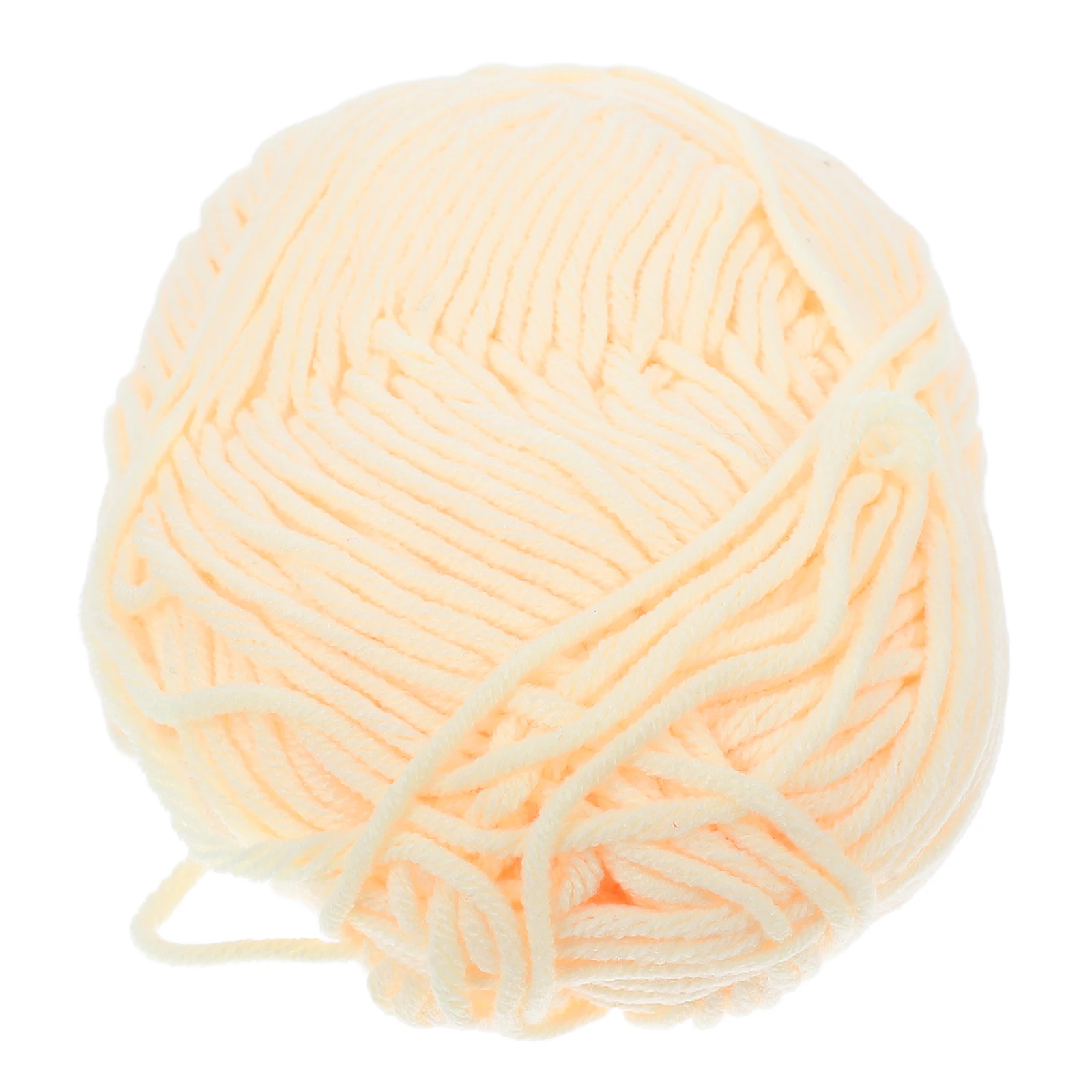 

50 G Knitting Yarn Milk Cotton for Crochet Crocheted Crocheting Beginner Cream Child