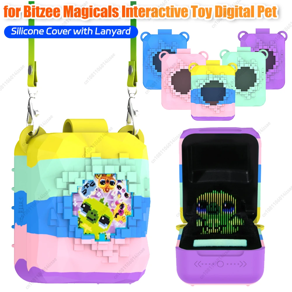 Para Bitzee Magicals juguete interactivo Digital Pet funda de silicona antipolvo con cordón lavable funda protectora de piel anticaída