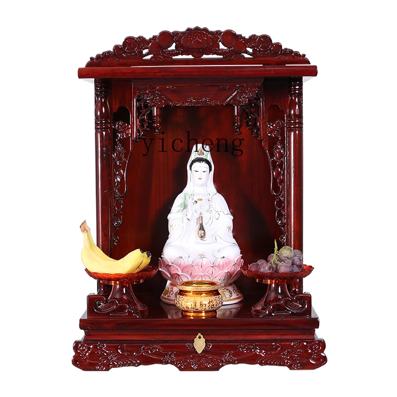 

YY Wall-Mounted Shrine God of Wealth Bodhisattva Guan Gong Worship Platform Altar Buddha Cabinet