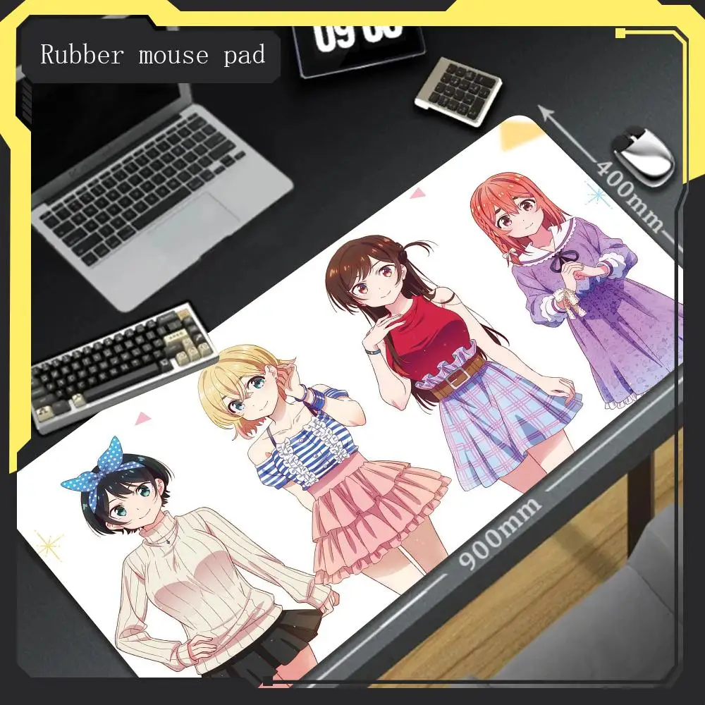 Many people like high-definition printing kanojo okarishimasu Mouse Pad Comic mouse pad  suitable for desktop laptops mouse pad