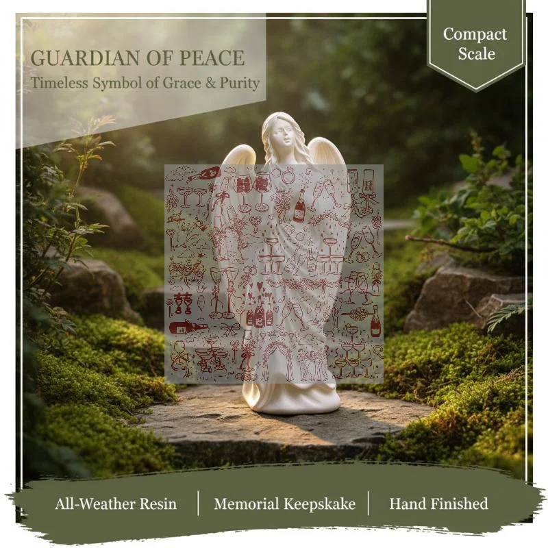 4Pcs Resin Angel Statue Figurine White Angel Sculpture Ornament Mini Handicraft Decor For Home Garden Desk DIY Landscape Decor