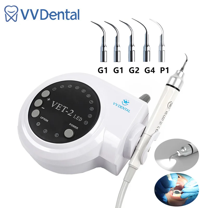 VVDental Dental Oral Care Ultrasonic Scaler Equipment With LED Light For Dentistry Ultrasonic Climbers Teeth Whitening