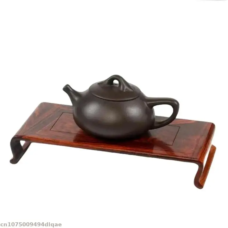 Natural Rosewood Carving Handicrafts Teapot Tea Set Display Stand Miniature Sculpture Model Display Stand Incense Burner Base