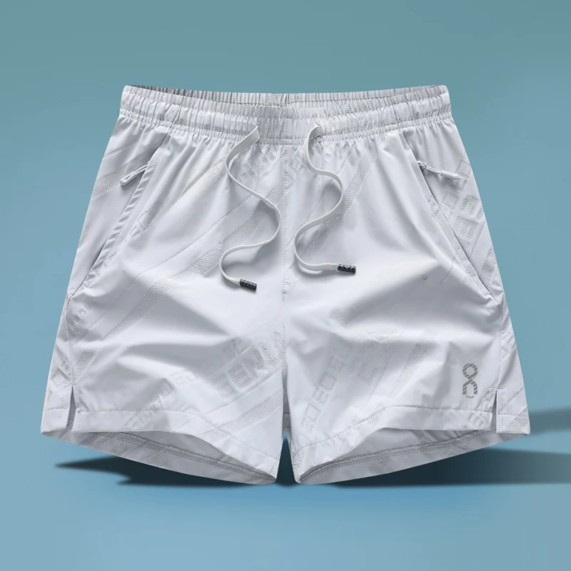 

Мужские баскетбольные тренировочные шорты из быстросохнущей дышащей ткани Ice Silk, длиной три четверти, для повседневного использования, занятий спортом на открытом воздухе, фитнеса и бега