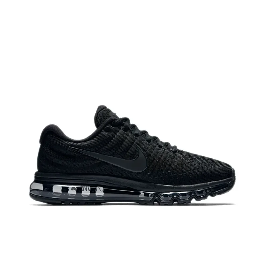 Nike Air Max 2017 Retro Comfortable Hundred Casual Running Shoes Non slip Wearable Sneakers Men and Women Black