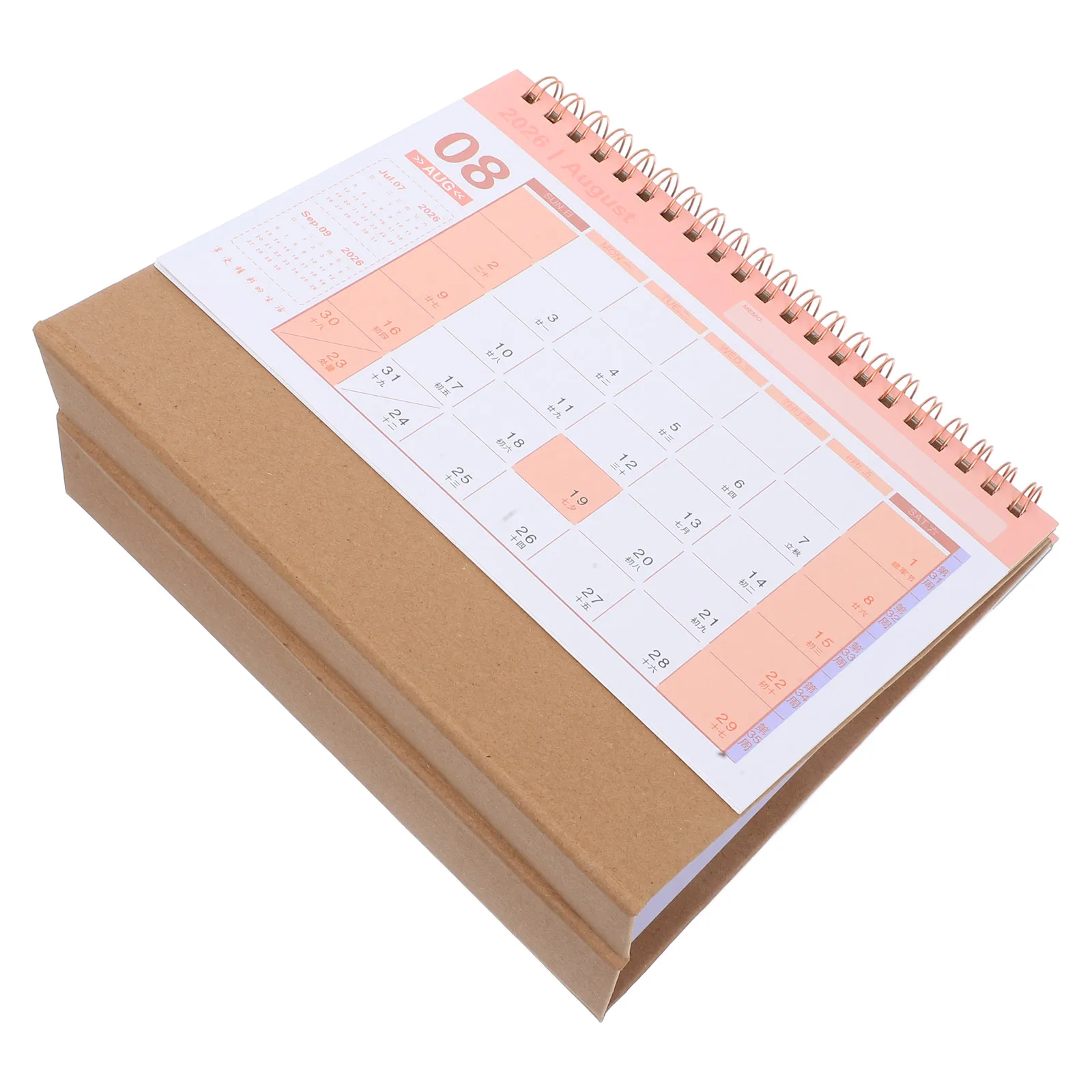 

2026 Standing Flip Desk Calendar Compact Foldable Design Thick Paper Office Home Organizer Planner Medium Desktop