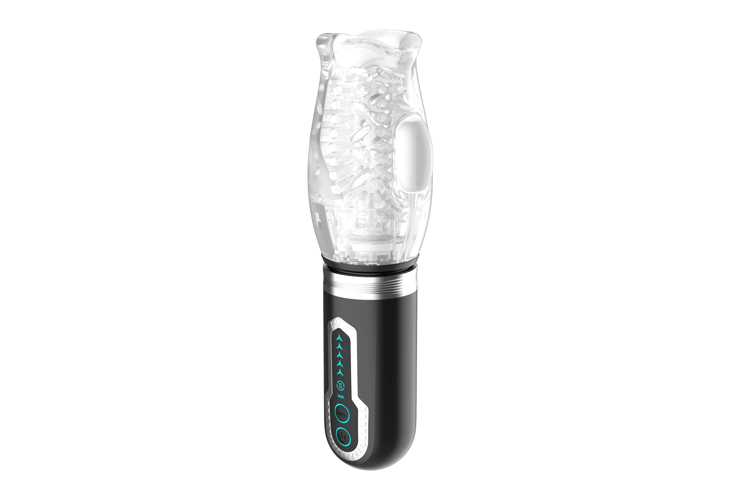 Stretching and tightening dual in one male airplane cup, dual motor vibration with 7 adjustable frequencies for intimate couples
