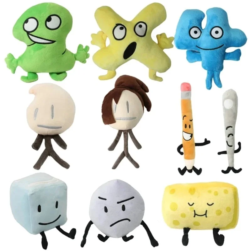 BFDI macio brinquedo de pelúcia infantil, Battle for Dream Island, boneca de pelúcia, quatro x, 2 flores de fogo, waterdrop, pirulito, fans gift, nova chegada